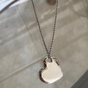 TIFFANY & CO. Full Heart Pendant 16" Necklace
